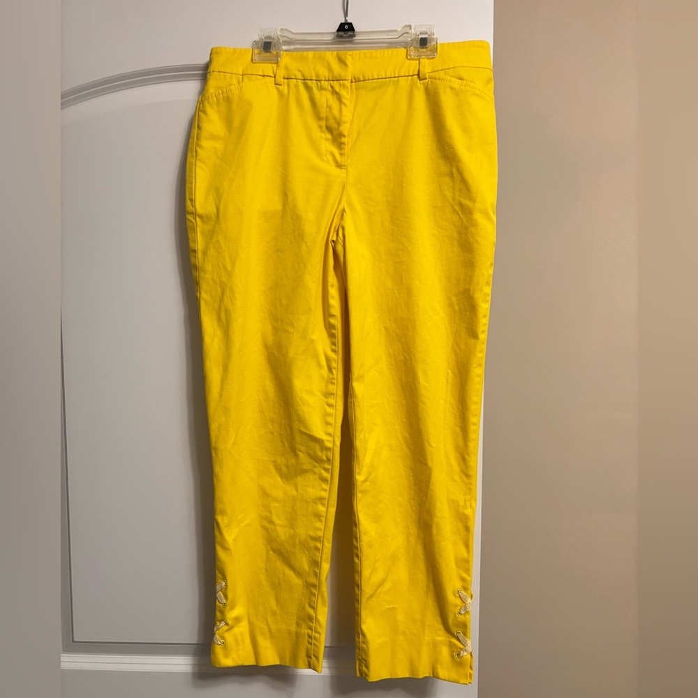 Talbots Sunny Yellow Perfect Crop Pants
